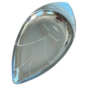 Vintage chrome small plate, art nouveau look, many uses